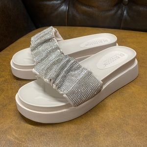 Rhinestone slide sandals